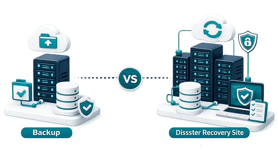 تفاوت Backup (نسخه پشتیبان) با سایت بازیابی از بحران
